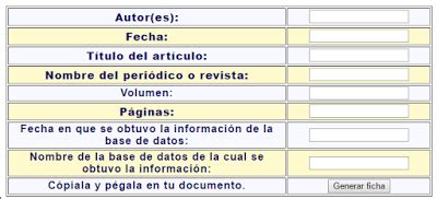 ficha apa generador|Gerador de citação APA